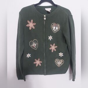 🌹Northern reflections medium zip up creneck sweater